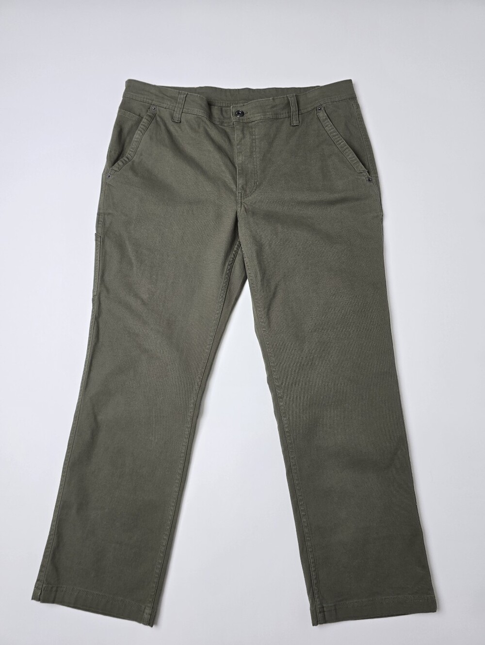 Eddie Bauer Canvas Flex Utility Pants in Olive Green Men's Size 36x29